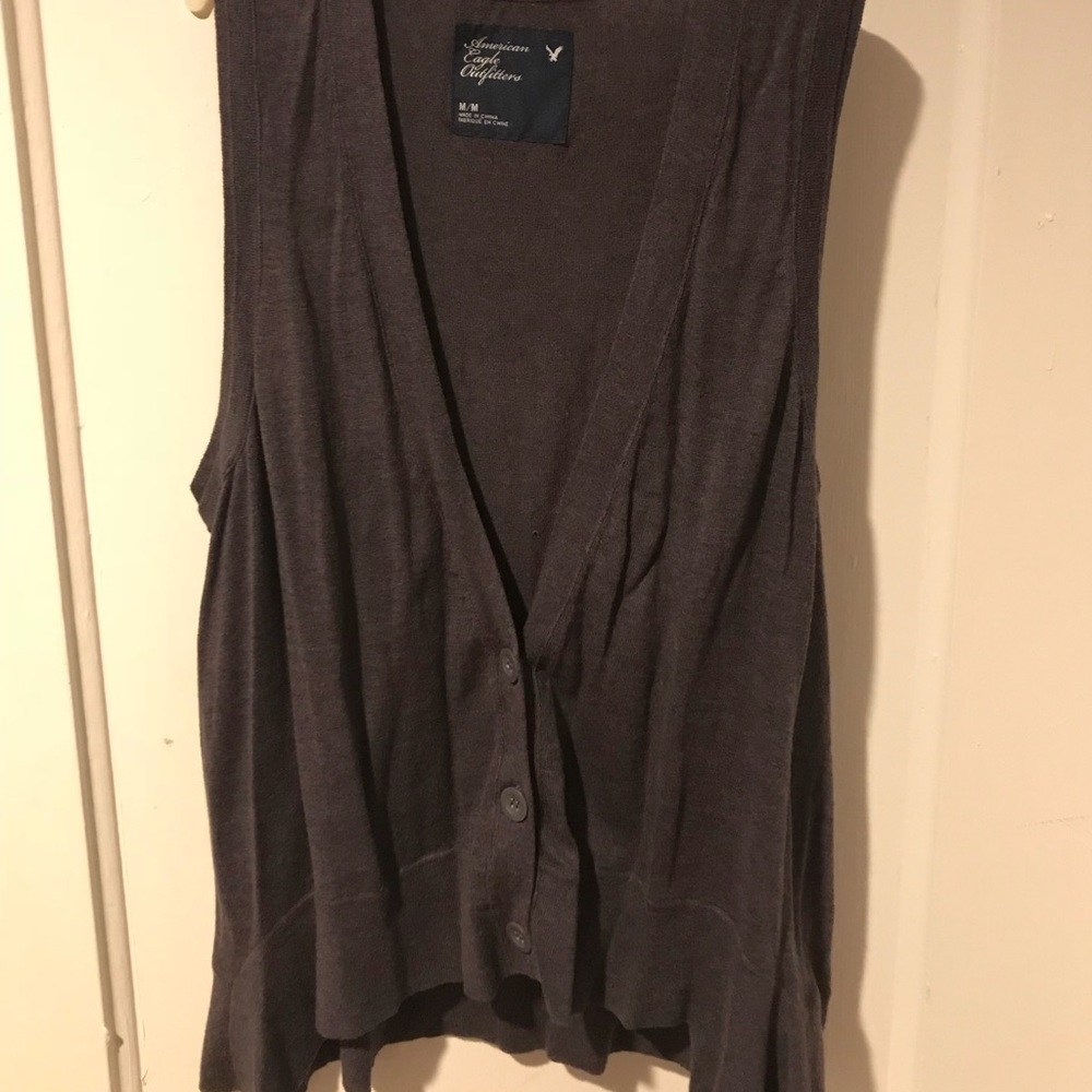 American eagle grey button down